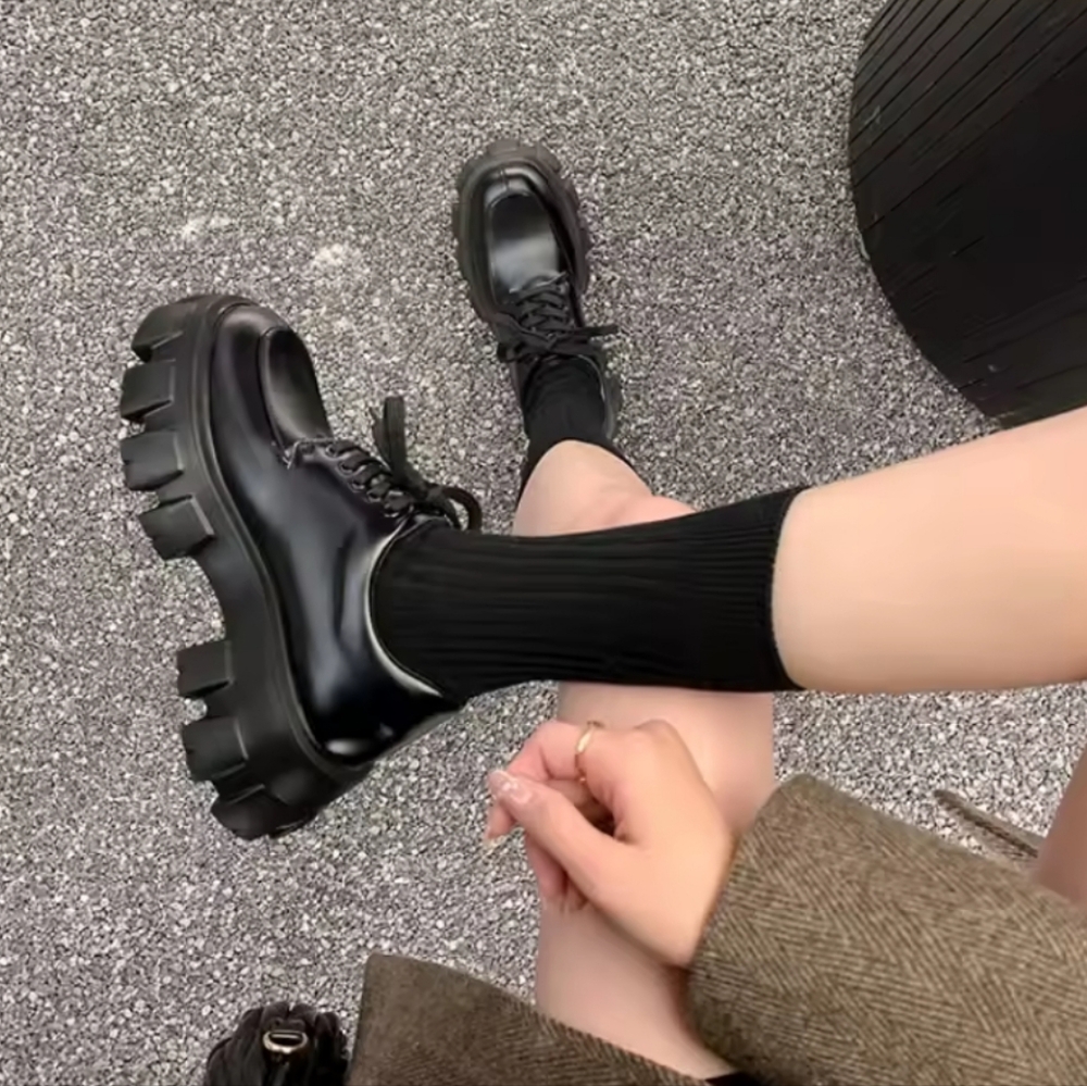 Chunky Black Platform Shoes